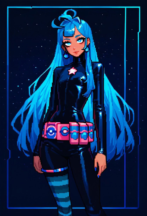 ed42, Holographic, BlackBG, 1girl,175